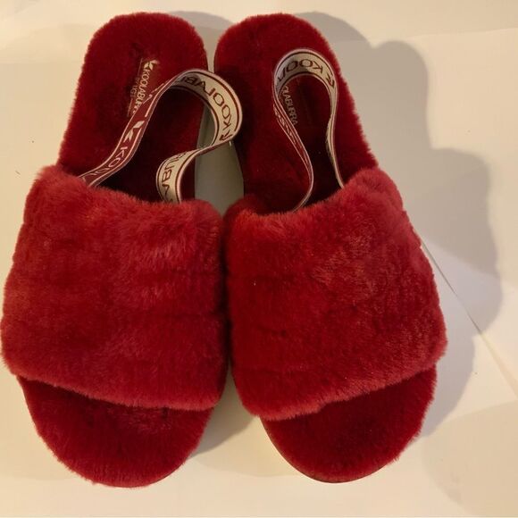 Koolaburra By UGG Womens Size 9 Fuzz'n II Slide Slipper Sandal Rose Red 1116914 - Picture 1 of 12